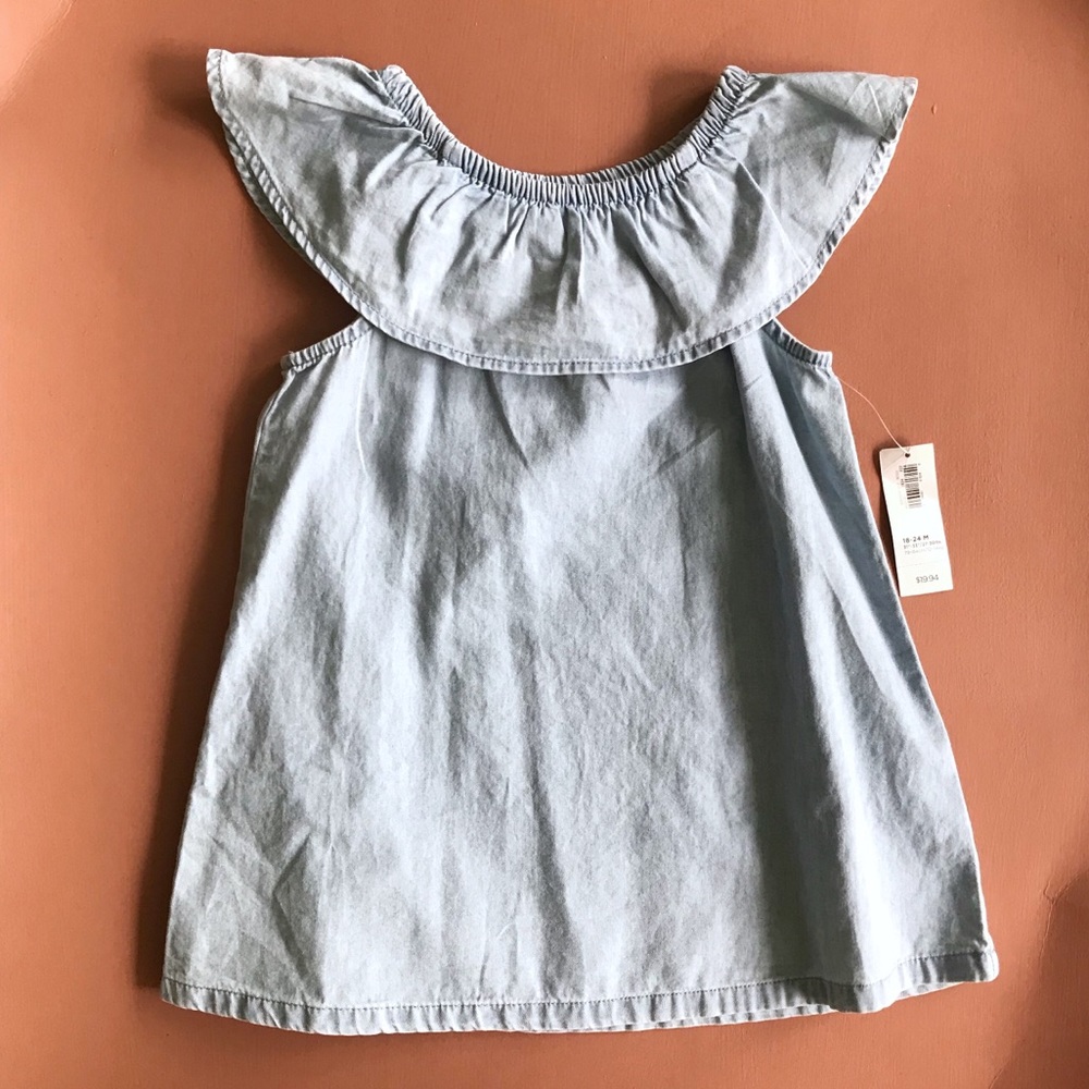 NWT Old Navy Baby Girl Light Denim Dress